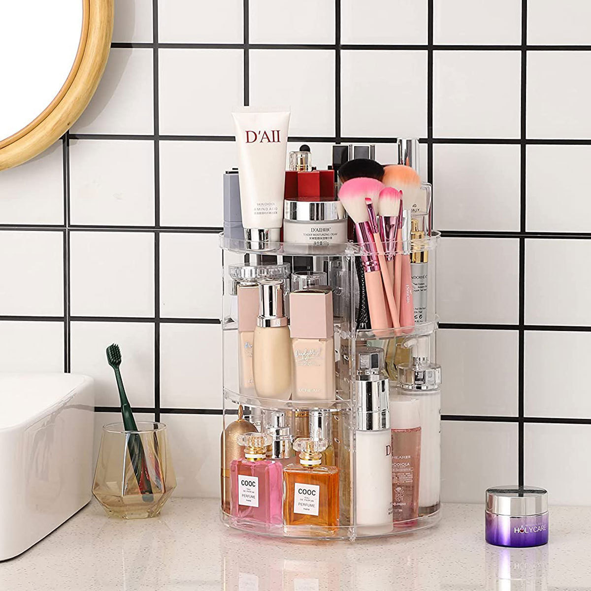 Desk Setup Shelves - Obrotowy o 360 stopni organizer na