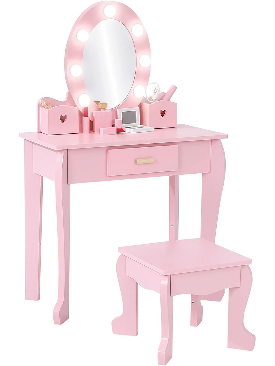 Desk Setup Kids - Zestaw toaletki i stołka dla dzieci