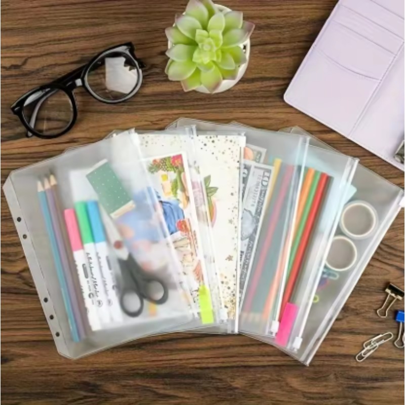 Ring Binder Box - 10 szt. Przezroczyste kieszenie z PVC