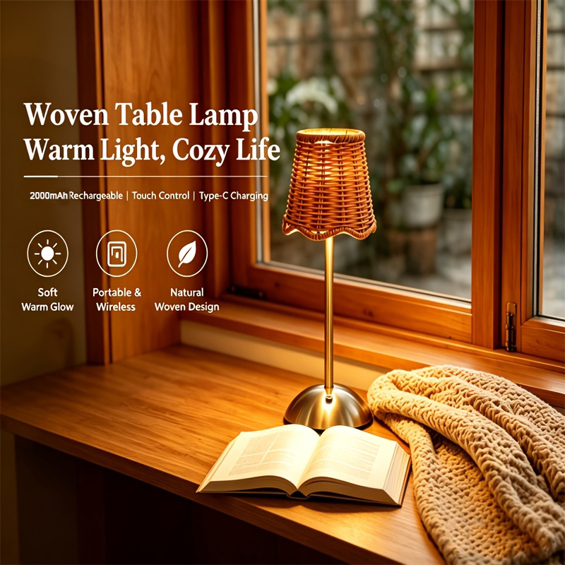 Bohemiczna tkana lampa stołowa – Desk Setup Room recenzja i cena