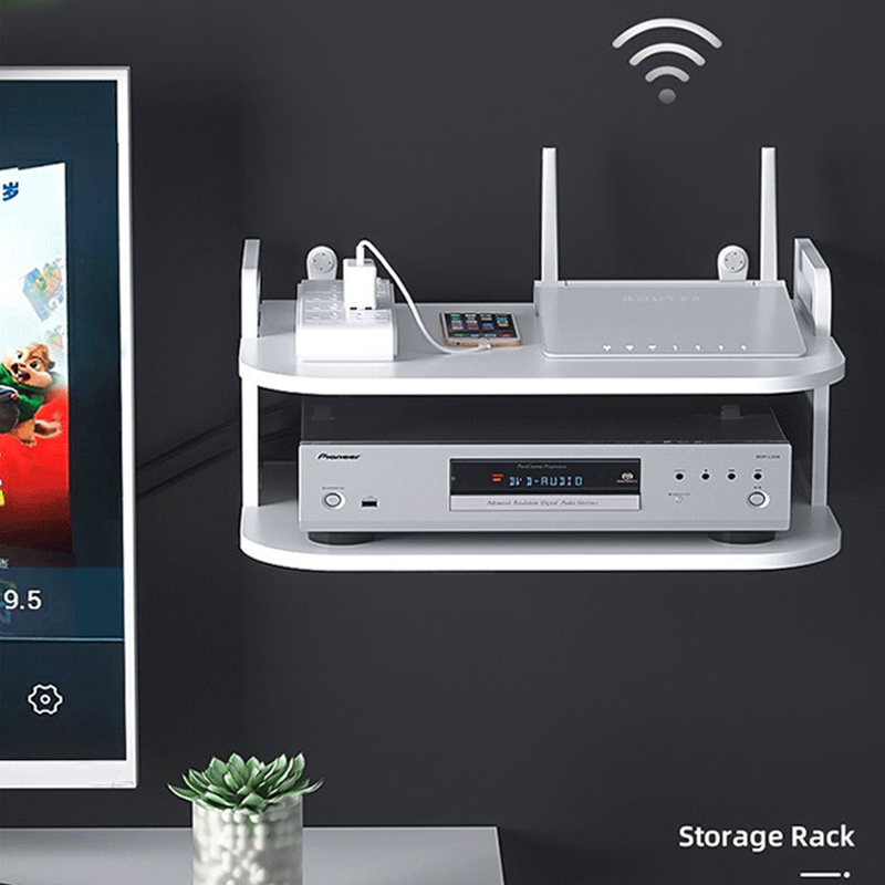 Półka ścienna na router z otwo – Desk Setup Room recenzja i cena