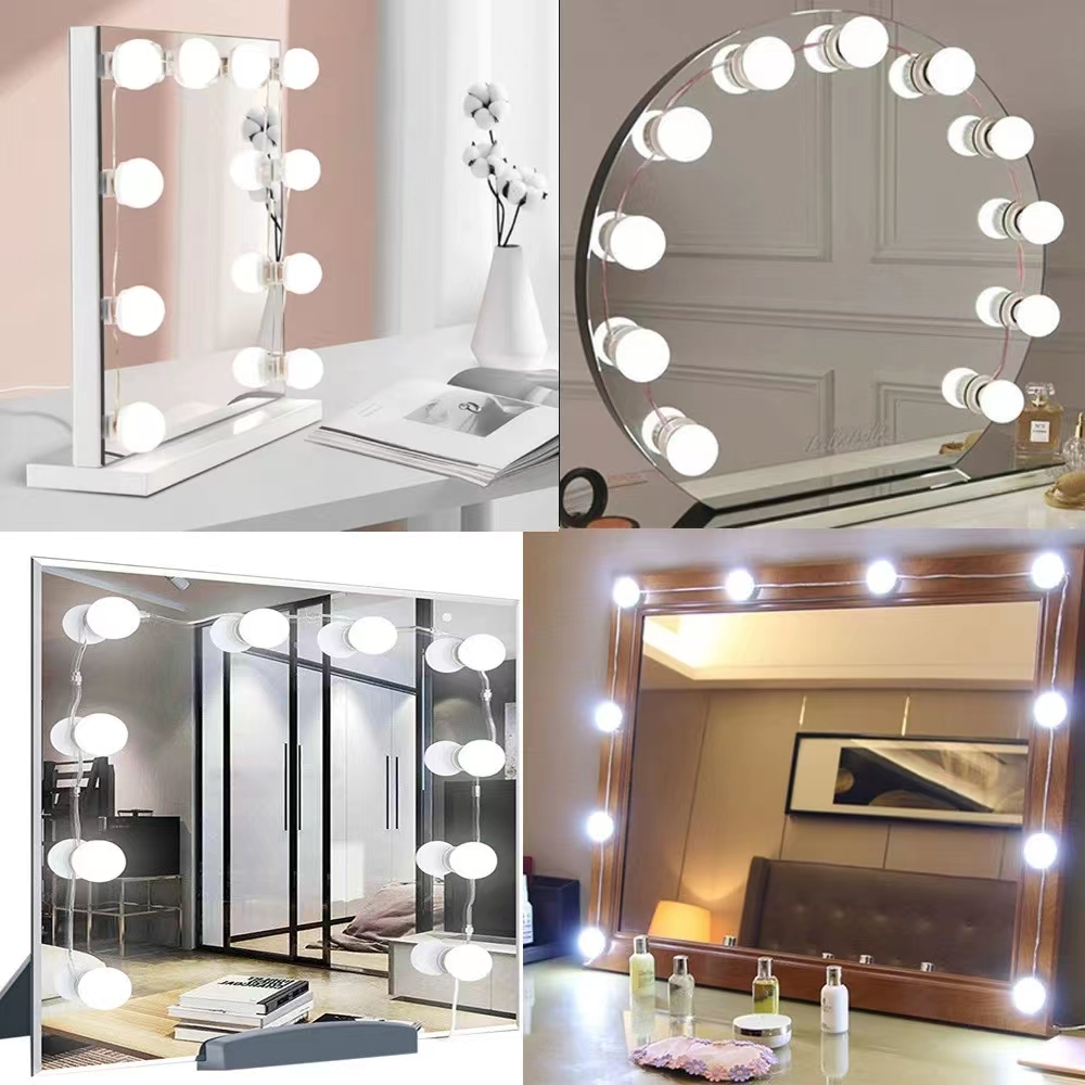 LED Light Paste Mirror Makeup  – Desk Setup Room recenzja i cena