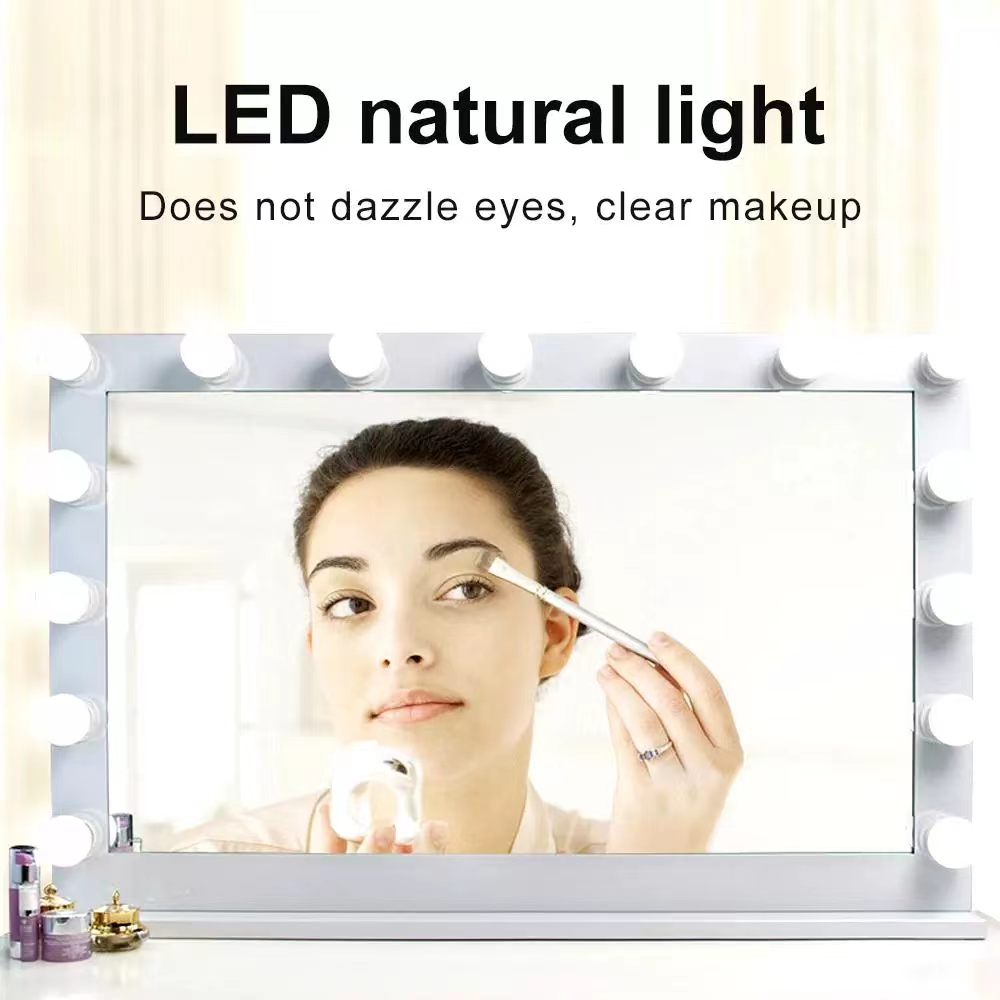 LED Light Paste Mirror Makeup  – Desk Setup Room recenzja i cena